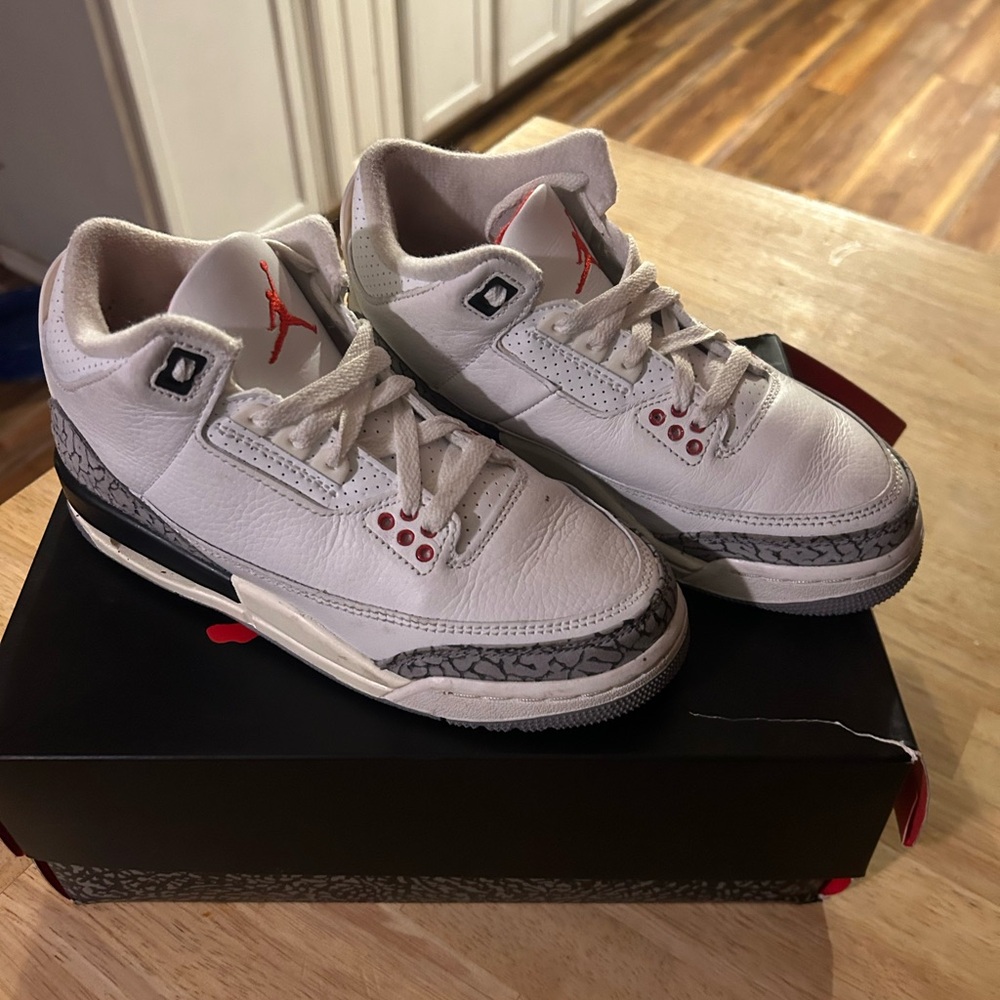 Jordan Kids White and Gray Sneakers